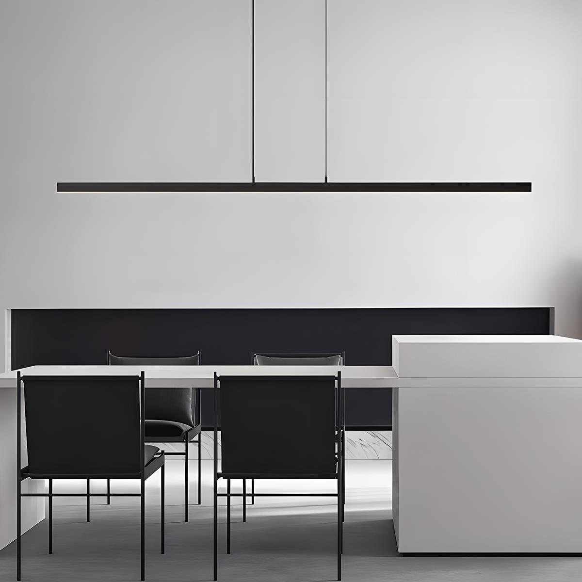 Modern Minimalist | Adjustable Linear Pendant Light for Kitchen with Dimmable Illumination | Ideal for Dining and Workspaces