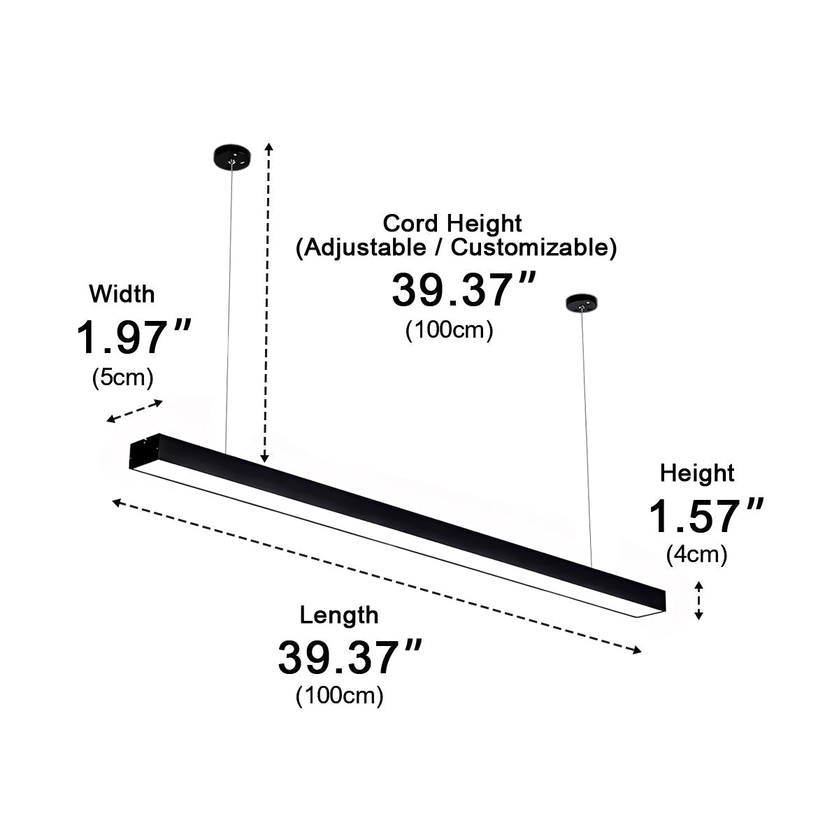 Modern Minimalist | Kitchen Pendant Lighting with Adjustable Lengths | Sleek LED Fixture for Streamlined Illumination