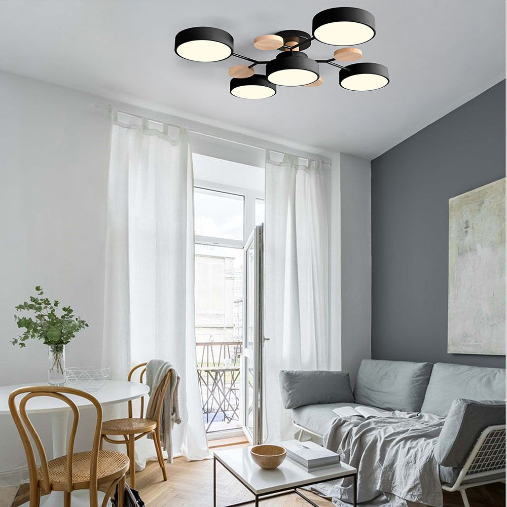 Modern Multi Arm Ceiling Light | Adjustable LED Shades for Energy Efficient Illumination
