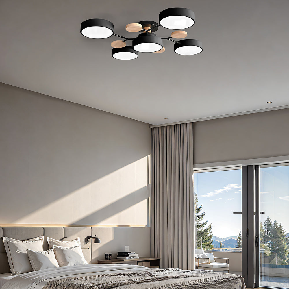 Modern Multi Arm Ceiling Light | Adjustable LED Shades for Energy Efficient Illumination