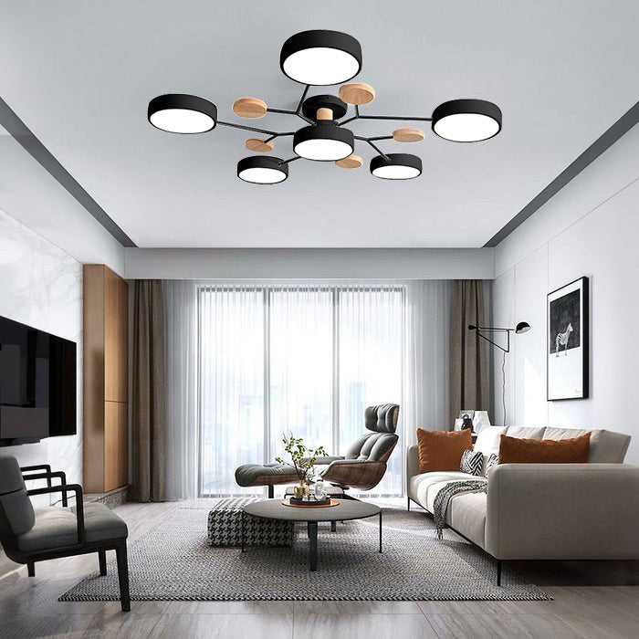 Modern Multi Arm Ceiling Light | Adjustable LED Shades for Energy Efficient Illumination