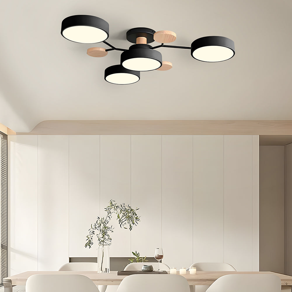 Modern Multi Arm Ceiling Light | Adjustable LED Shades for Energy Efficient Illumination