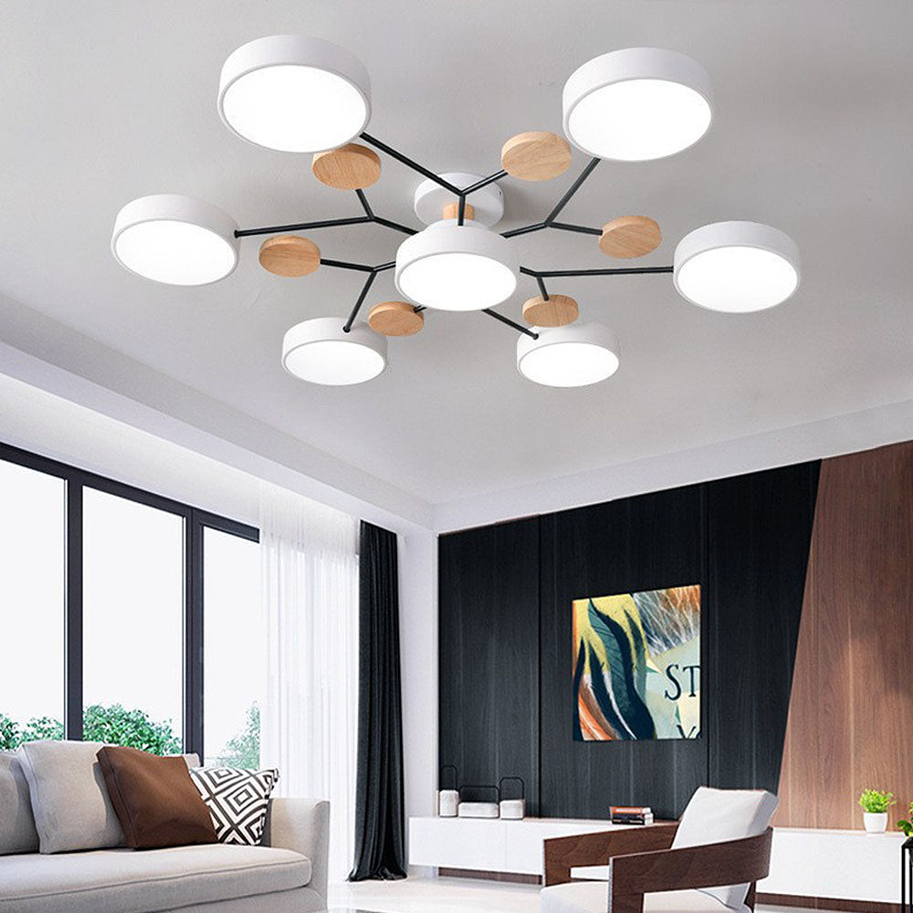 Modern Multi Arm Ceiling Light | Adjustable LED Shades for Energy Efficient Illumination