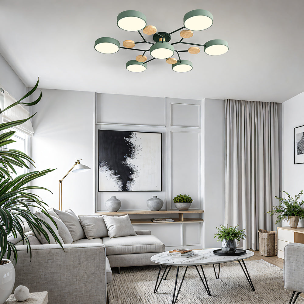 Modern Multi Arm Ceiling Light | Adjustable LED Shades for Energy Efficient Illumination