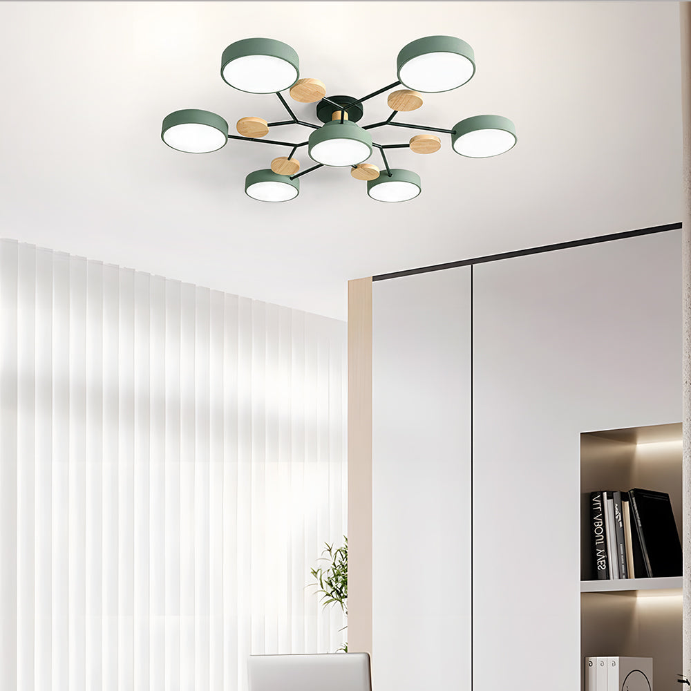 Modern Multi Arm Ceiling Light | Adjustable LED Shades for Energy Efficient Illumination