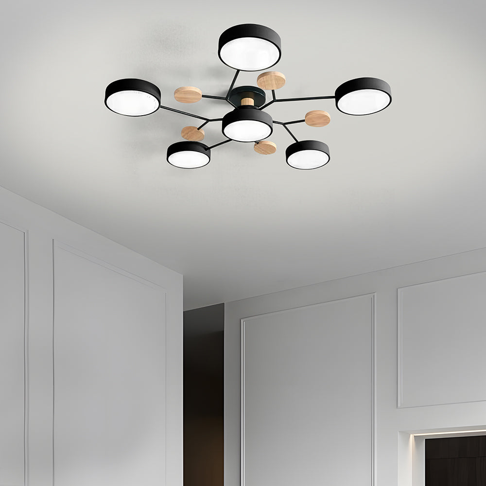 Modern Multi Arm Ceiling Light | Adjustable LED Shades for Energy Efficient Illumination