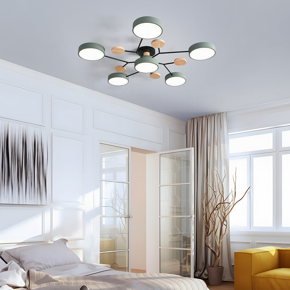 Modern Multi Arm Ceiling Light | Adjustable LED Shades for Energy Efficient Illumination