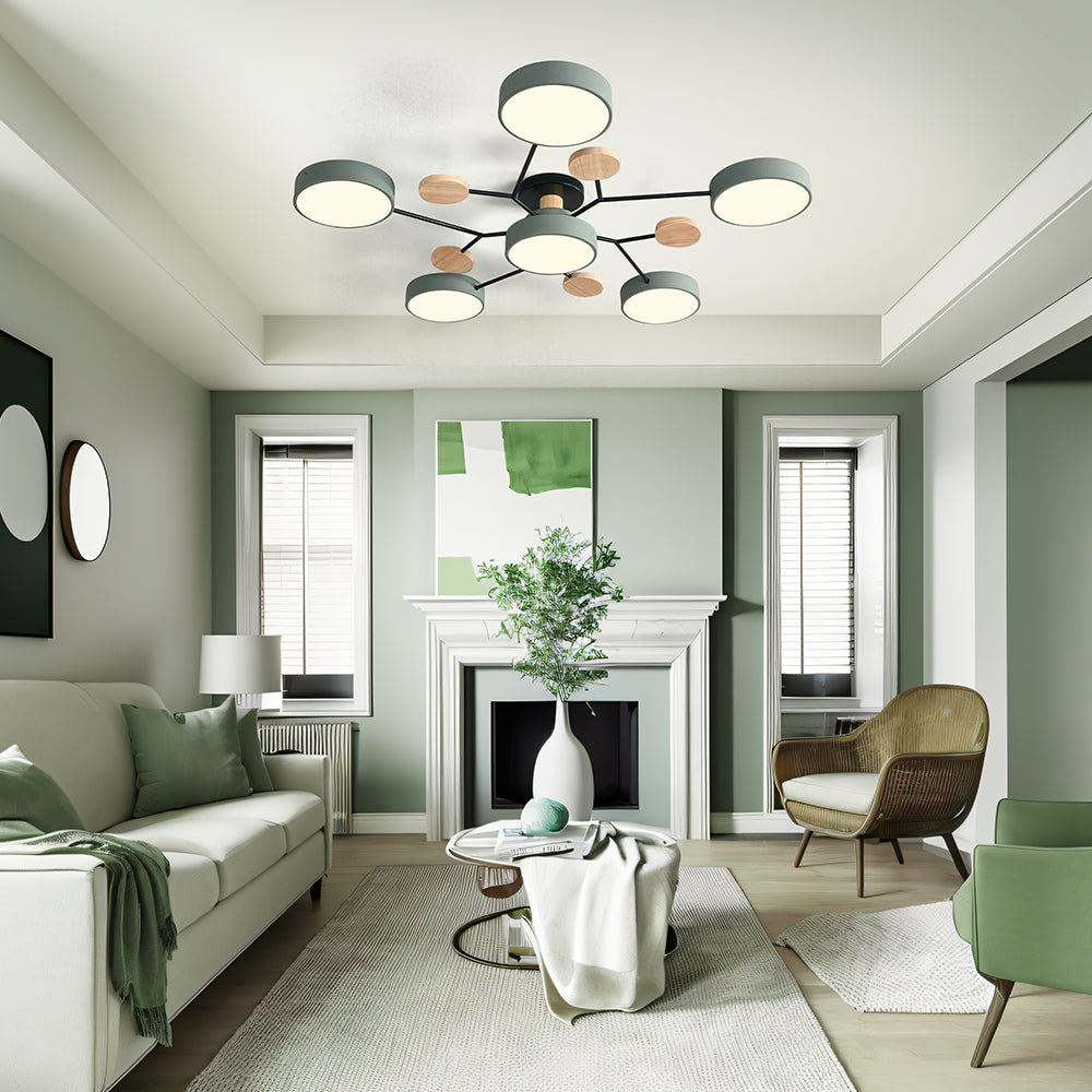 Modern Multi Arm Ceiling Light | Adjustable LED Shades for Energy Efficient Illumination