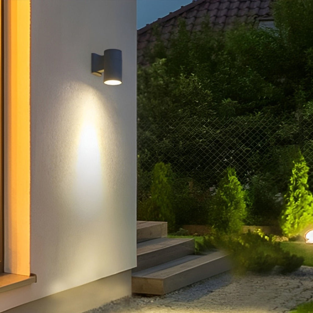 Modern Outdoor LED Wall Light | Waterproof Cylinder Design with Adjustable Beam for Enhanced Curb Appeal