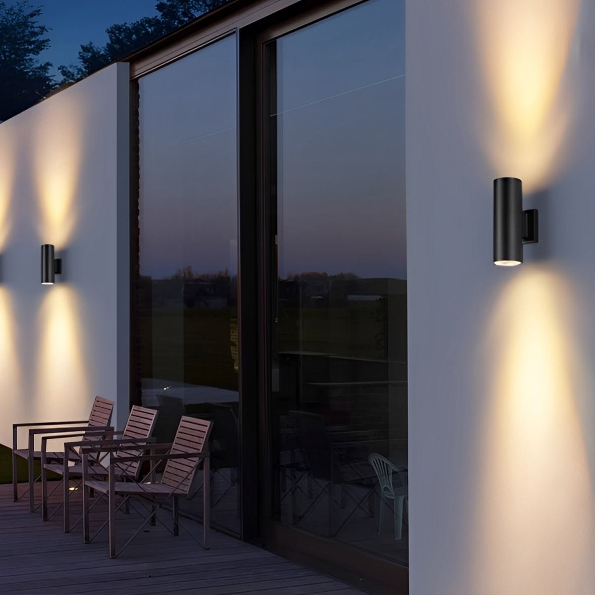 Modern Outdoor LED Wall Light | Waterproof Cylinder Design with Adjustable Beam for Enhanced Curb Appeal