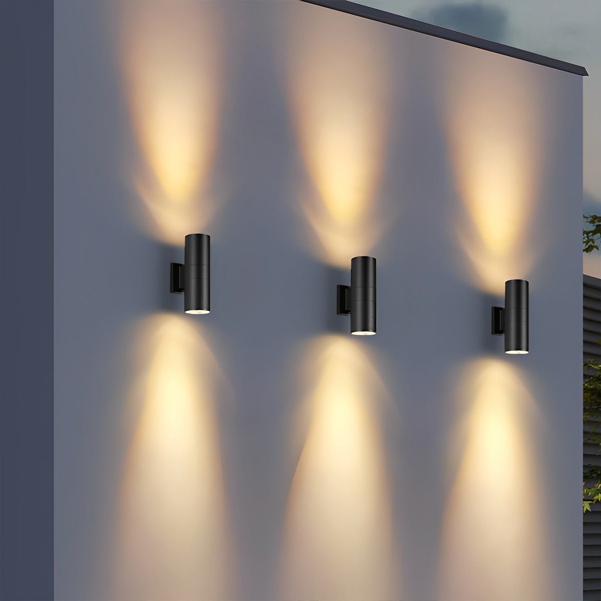 Modern Outdoor LED Wall Light | Waterproof Cylinder Design with Adjustable Beam for Enhanced Curb Appeal