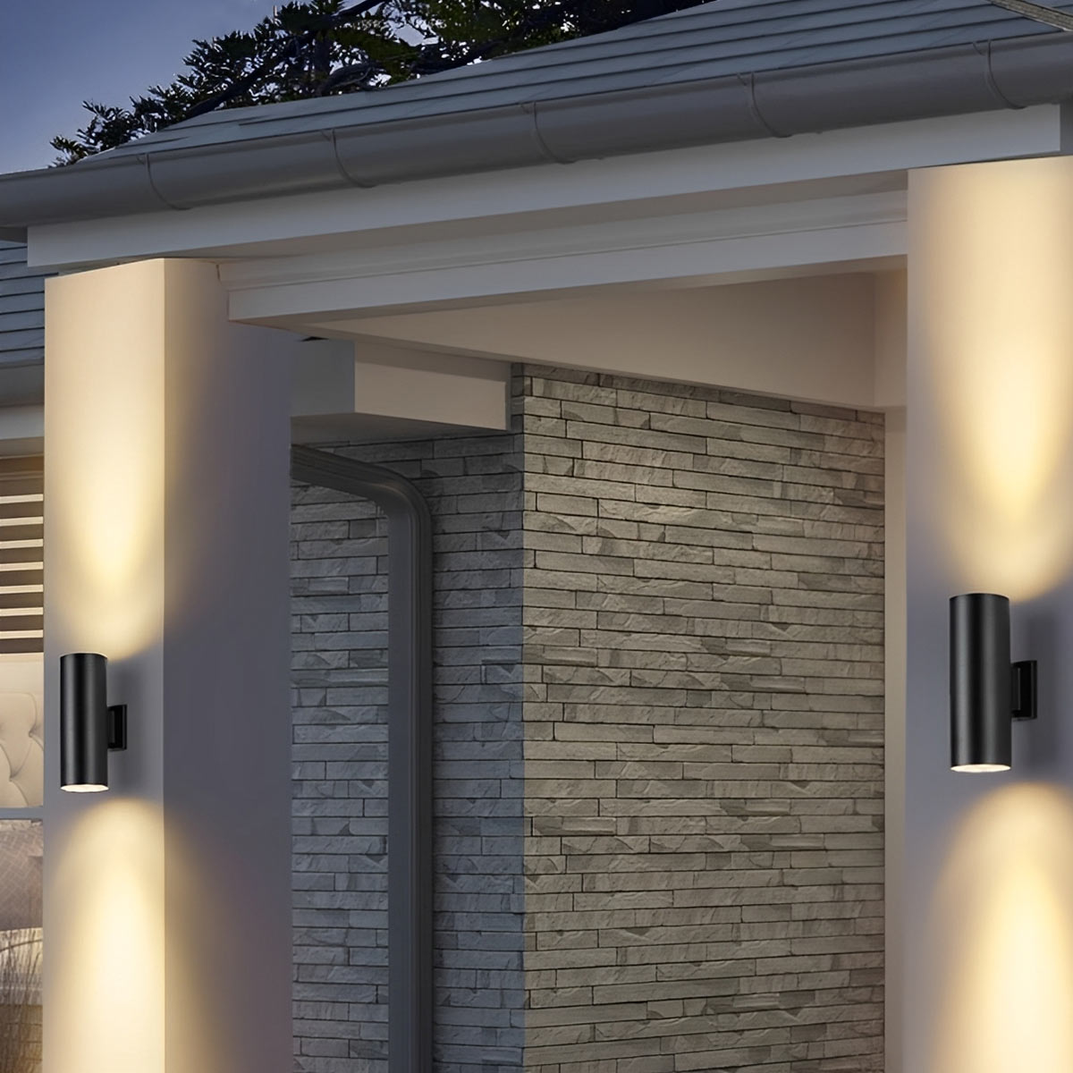 Modern Outdoor LED Wall Light | Waterproof Cylinder Design with Adjustable Beam for Enhanced Curb Appeal