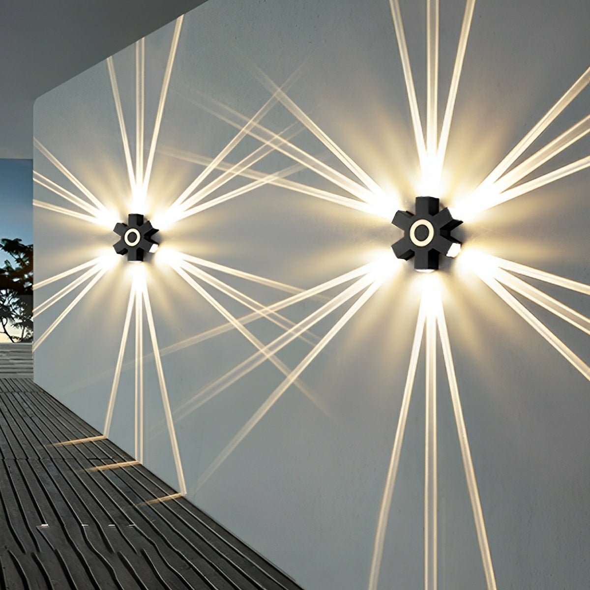 Modern Outdoor LED Wall Spotlight with Waterproof Design | Customizable Brightness for Exterior Spaces