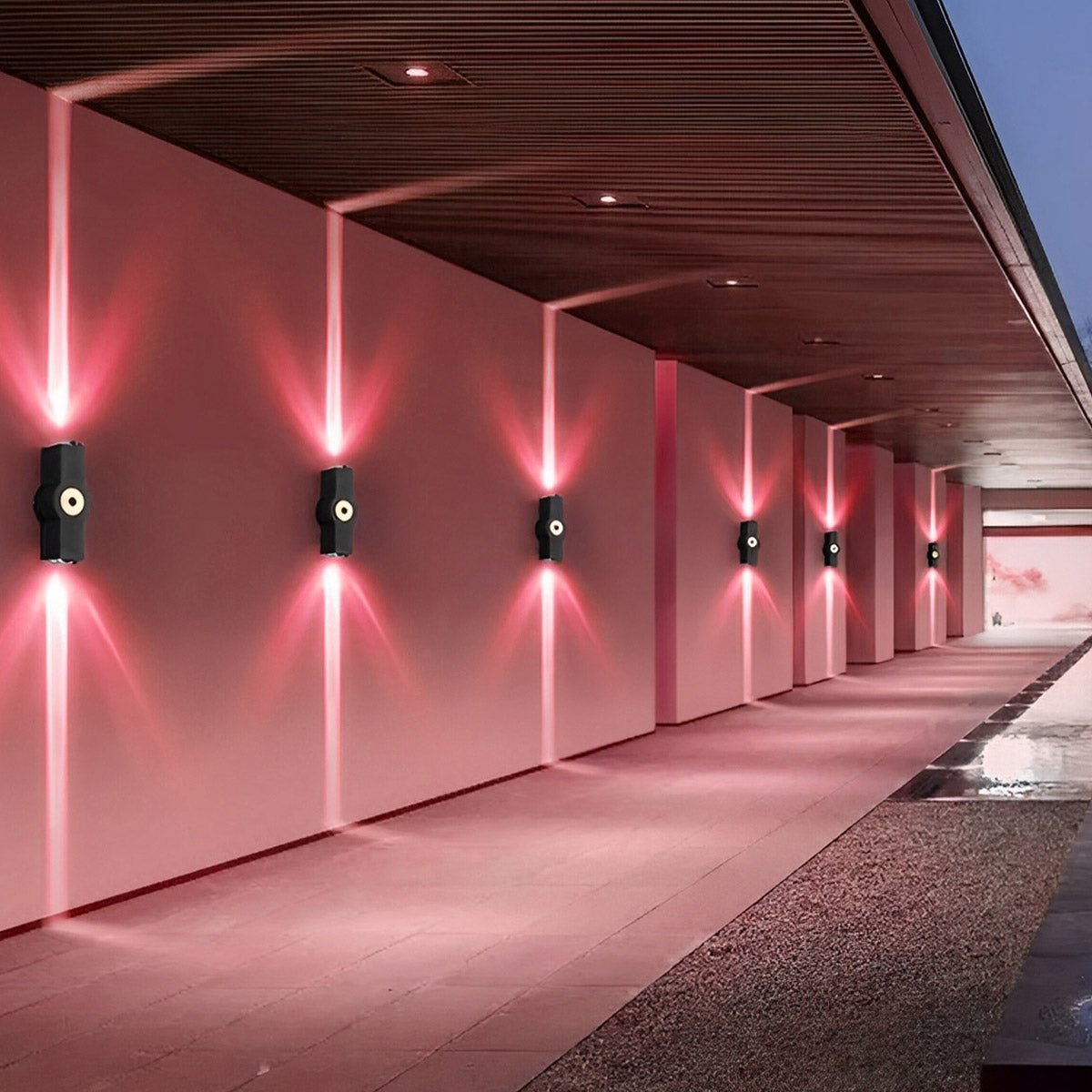 Modern Outdoor LED Wall Spotlight with Waterproof Design | Customizable Brightness for Exterior Spaces