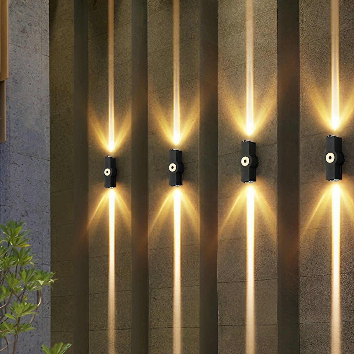 Modern Outdoor LED Wall Spotlight with Waterproof Design | Customizable Brightness for Exterior Spaces