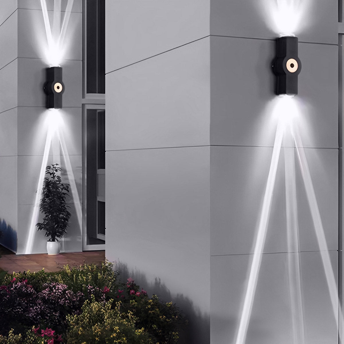 Modern Outdoor LED Wall Spotlight with Waterproof Design | Customizable Brightness for Exterior Spaces