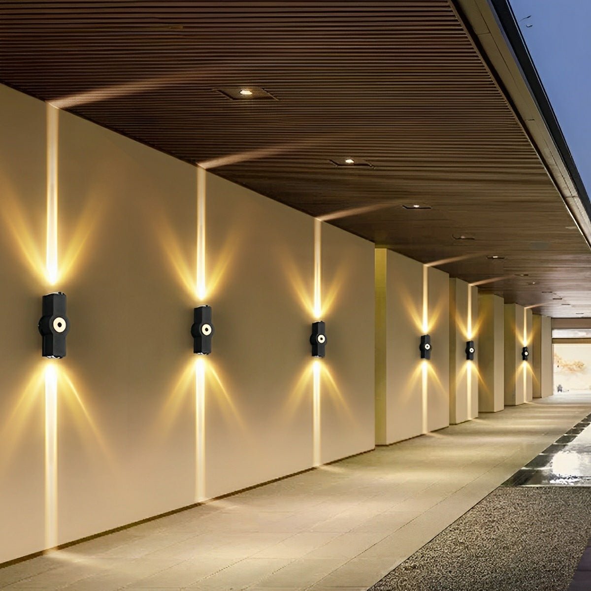 Modern Outdoor LED Wall Spotlight with Waterproof Design | Customizable Brightness for Exterior Spaces
