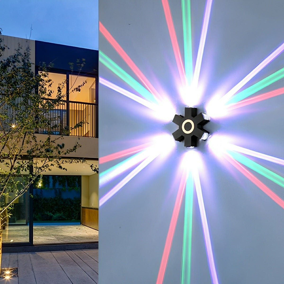 Modern Outdoor LED Wall Spotlight with Waterproof Design | Customizable Brightness for Exterior Spaces
