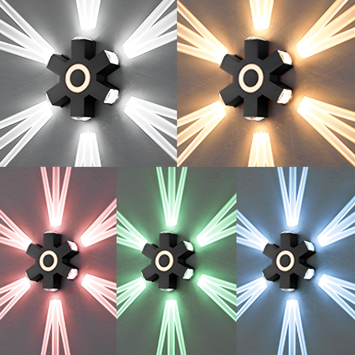 Modern Outdoor LED Wall Spotlight with Waterproof Design | Customizable Brightness for Exterior Spaces