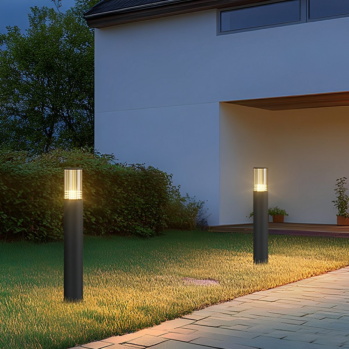 Modern Outdoor Lighting | Waterproof LED Cylinder Pillar Light with Refined Design | Versatile Illumination for Gardens and Patios