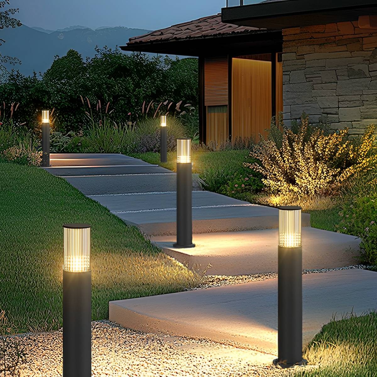 Modern Outdoor Lighting | Waterproof LED Cylinder Pillar Light with Refined Design | Versatile Illumination for Gardens and Patios
