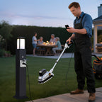 Modern Outdoor Pathway Lights | Solar LED Walkway Lights with Built-In Power Socket | Weather-Resistant Design for Safe Illumination