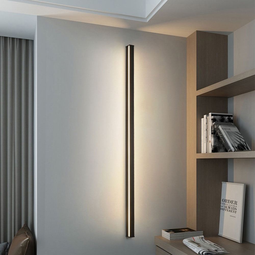 Modern Outdoor Wall Light | Sleek Linear Sconce with Integrated LED & Four Color Modes | Durable Exterior Wall Lights for Versatile Illumination