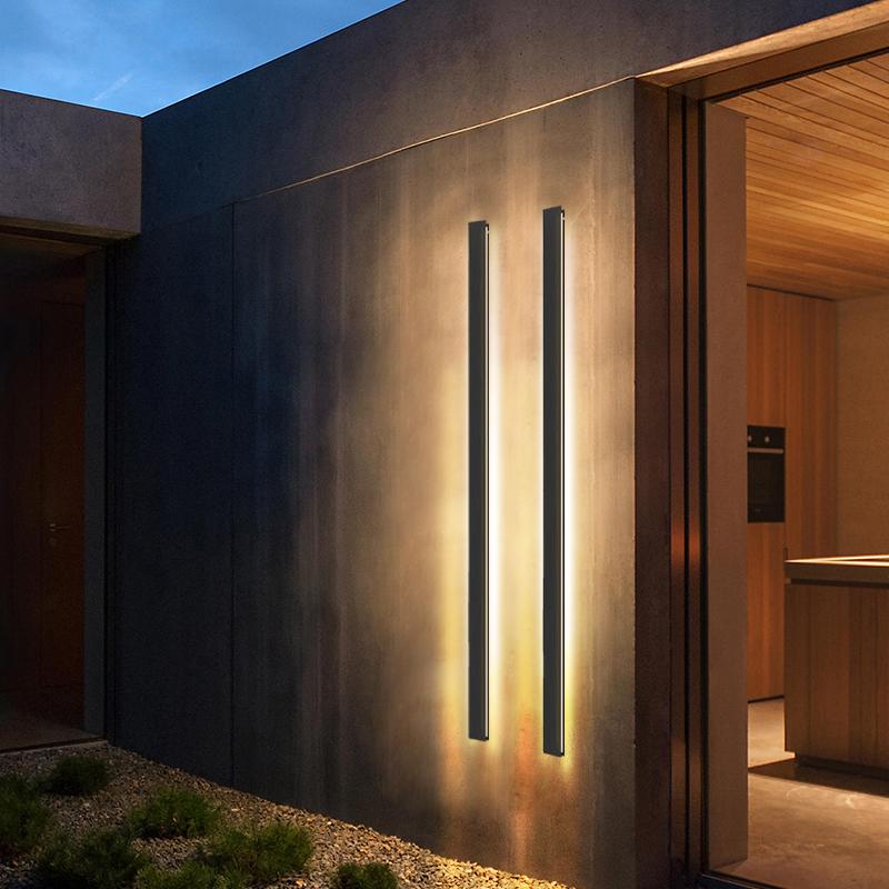 Modern Outdoor Wall Lights | Linear LED Sconce with Four Color Modes | Waterproof Design for Versatile Illumination