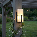 Modern Outdoor Wall Sconce | Marble-Effect Design with Soft Glow | Elegant Exterior Wall Light for Ambient Illumination
