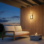 Modern Outdoor Wall Sconce | Marble-Effect Design with Soft Glow | Elegant Exterior Wall Light for Ambient Illumination