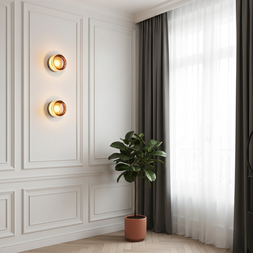 Modern Wall Sconce Lighting with Softly Textured Glow | Energy Efficient Design for Ambient Illumination