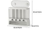 Multi-Compartment Grain Storage Container with Airtight Lid | Space-Saving Design for Freshness and Organization