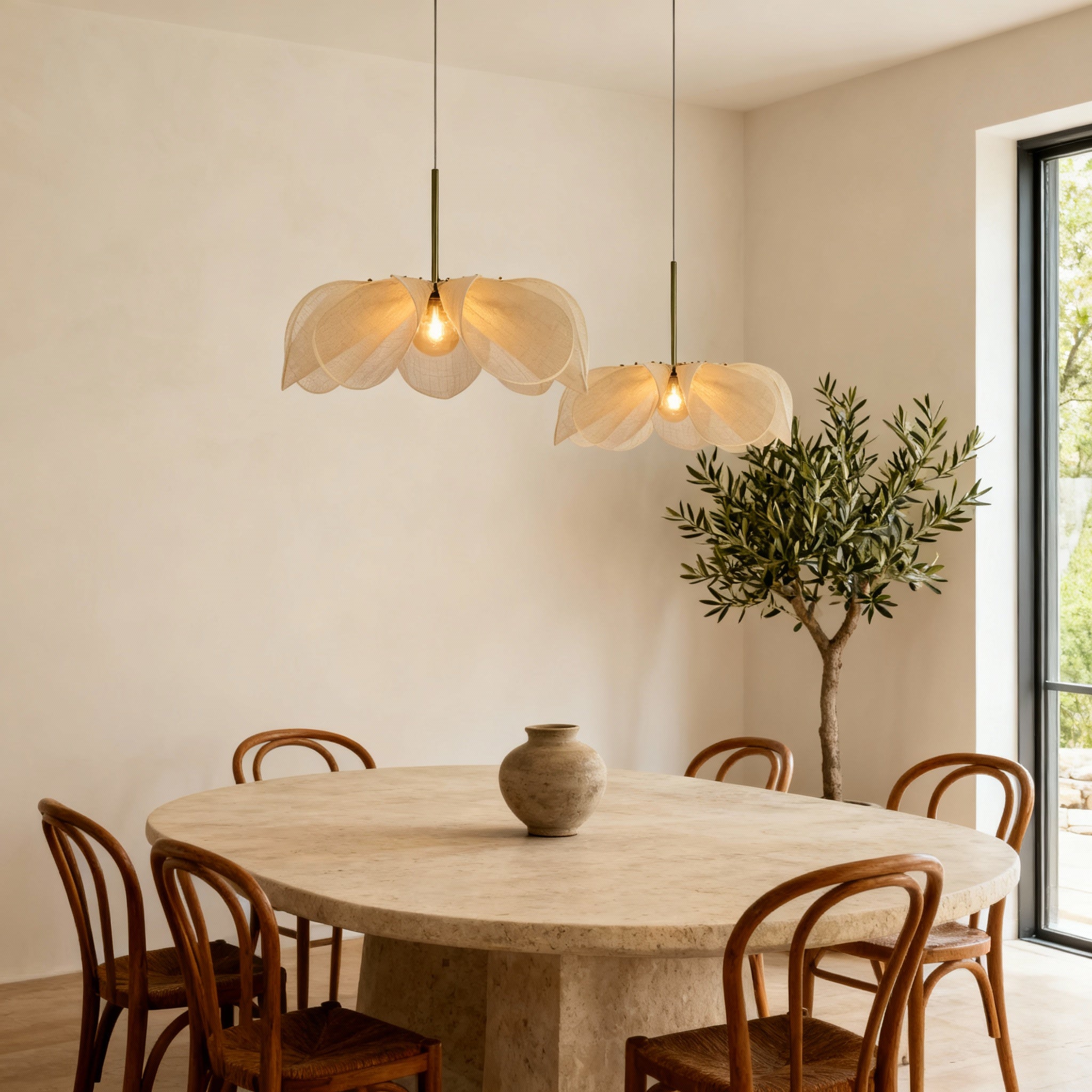 Natural Hemp Pendant Light | Handcrafted Kitchen Pendant Lighting for Tranquil Spaces