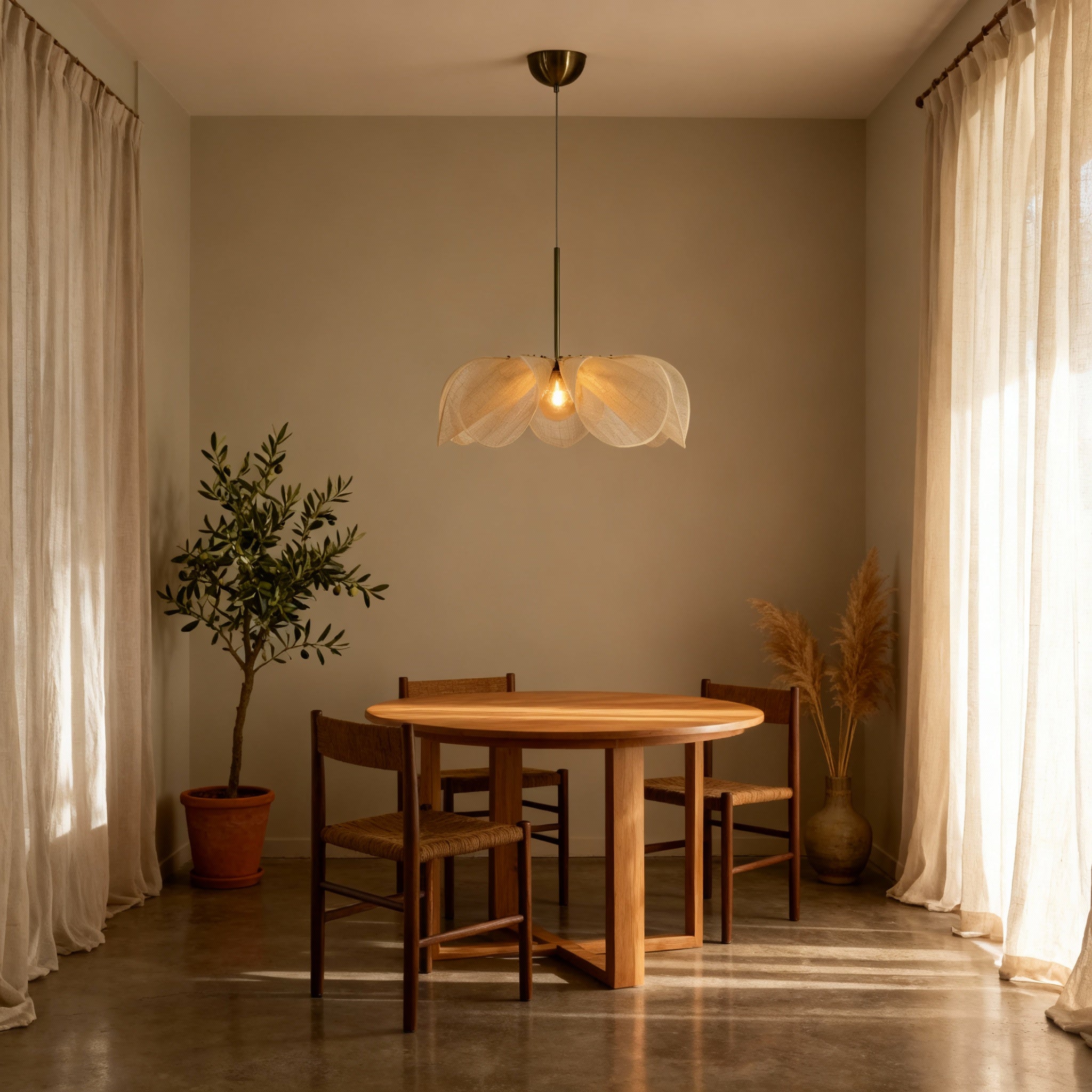 Natural Hemp Pendant Light | Handcrafted Kitchen Pendant Lighting for Tranquil Spaces