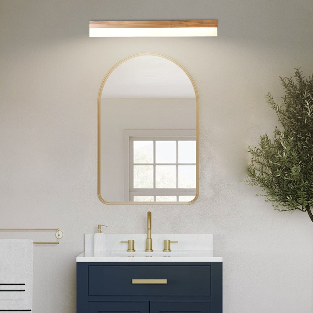 Natural Wood | LED Vanity Light with Soft Illumination | Stylish Bathroom Lighting for Cozy Spaces