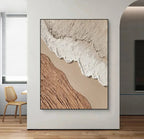Ocean Sky | Textured Canvas Prints with Hand-Painted Detail | Unique Wall Art for Artistic Ambiance