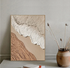 Ocean Sky | Textured Canvas Prints with Hand-Painted Detail | Unique Wall Art for Artistic Ambiance