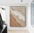 Ocean Sky | Textured Canvas Prints with Hand-Painted Detail | Unique Wall Art for Artistic Ambiance