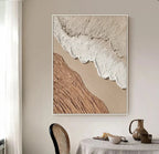 Ocean Sky | Textured Canvas Prints with Hand-Painted Detail | Unique Wall Art for Artistic Ambiance