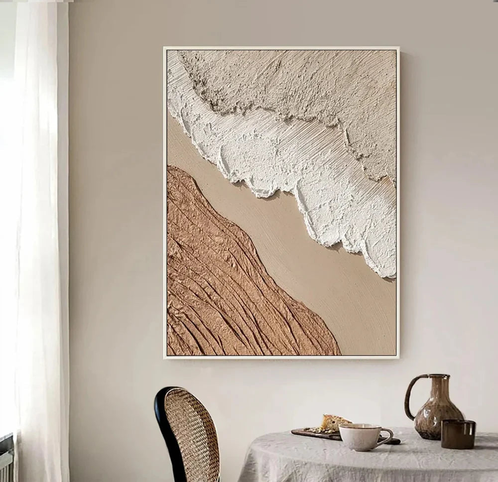 Ocean Sky | Textured Canvas Prints with Hand-Painted Detail | Unique Wall Art for Artistic Ambiance