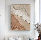 Ocean Sky | Textured Canvas Prints with Hand-Painted Detail | Unique Wall Art for Artistic Ambiance