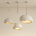 Organic Minimalist Pendant Lighting with Handcrafted Resin Shade | Adjustable Height for Tranquil Spaces