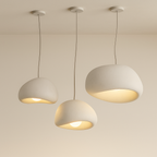 Organic Minimalist Pendant Lighting with Handcrafted Resin Shade | Adjustable Height for Tranquil Spaces