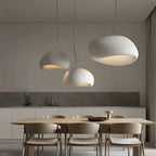 Organic Minimalist Pendant Lighting with Handcrafted Resin Shade | Adjustable Height for Tranquil Spaces