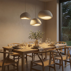 Organic Minimalist Pendant Lighting with Handcrafted Resin Shade | Adjustable Height for Tranquil Spaces