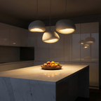 Organic Minimalist Pendant Lighting with Handcrafted Resin Shade | Adjustable Height for Tranquil Spaces