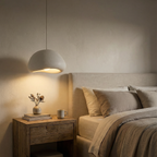 Organic Minimalist Pendant Lighting with Handcrafted Resin Shade | Adjustable Height for Tranquil Spaces