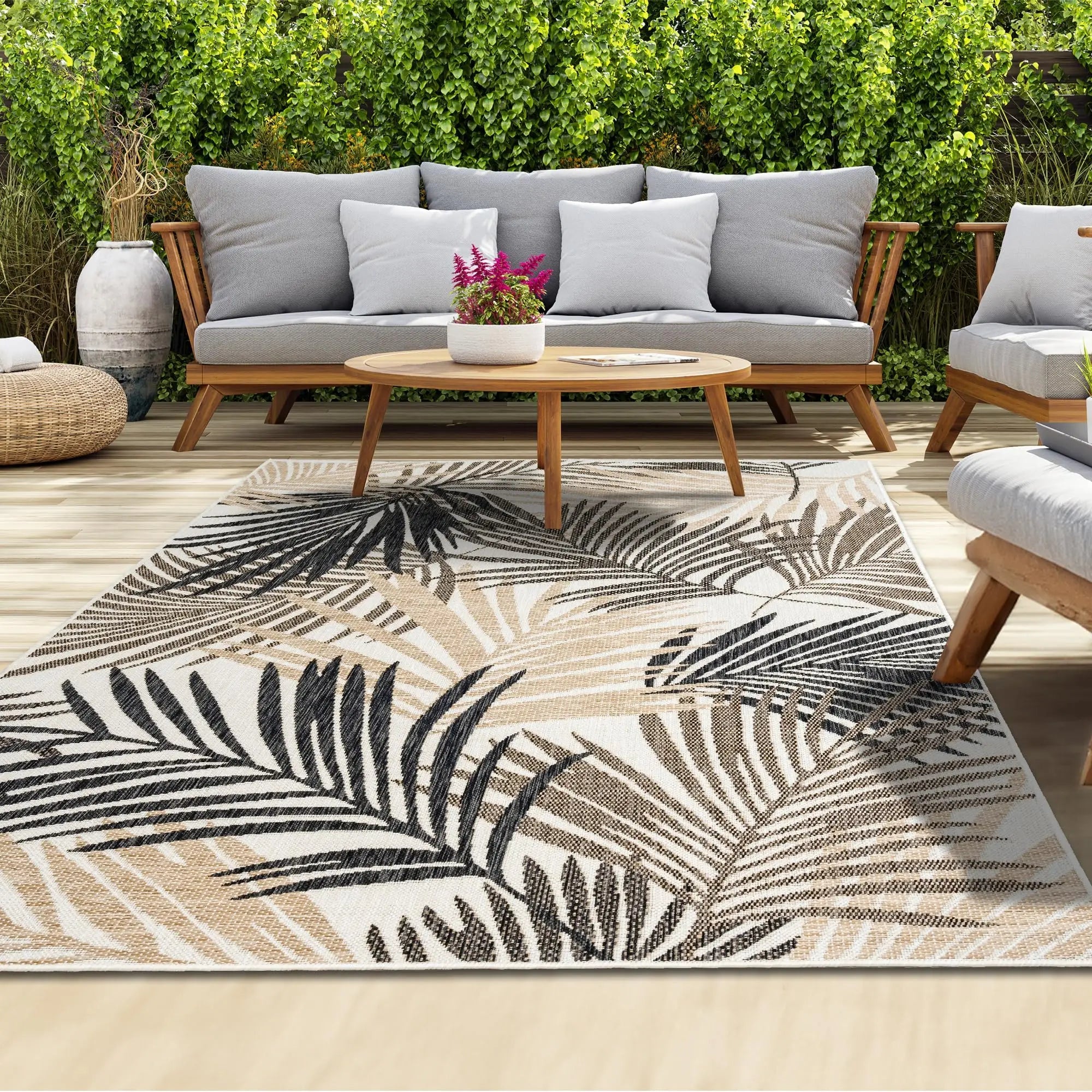 Outdoor Carpet | Soft Anti-Slip Area Rug with Machine Washable Fabric | Perfect for Camping and Picnics