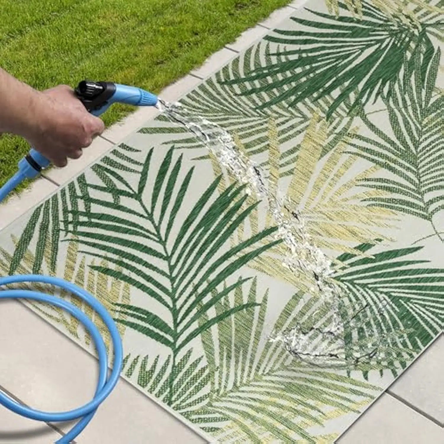 Outdoor Carpet | Soft Anti-Slip Area Rug with Machine Washable Fabric | Perfect for Camping and Picnics