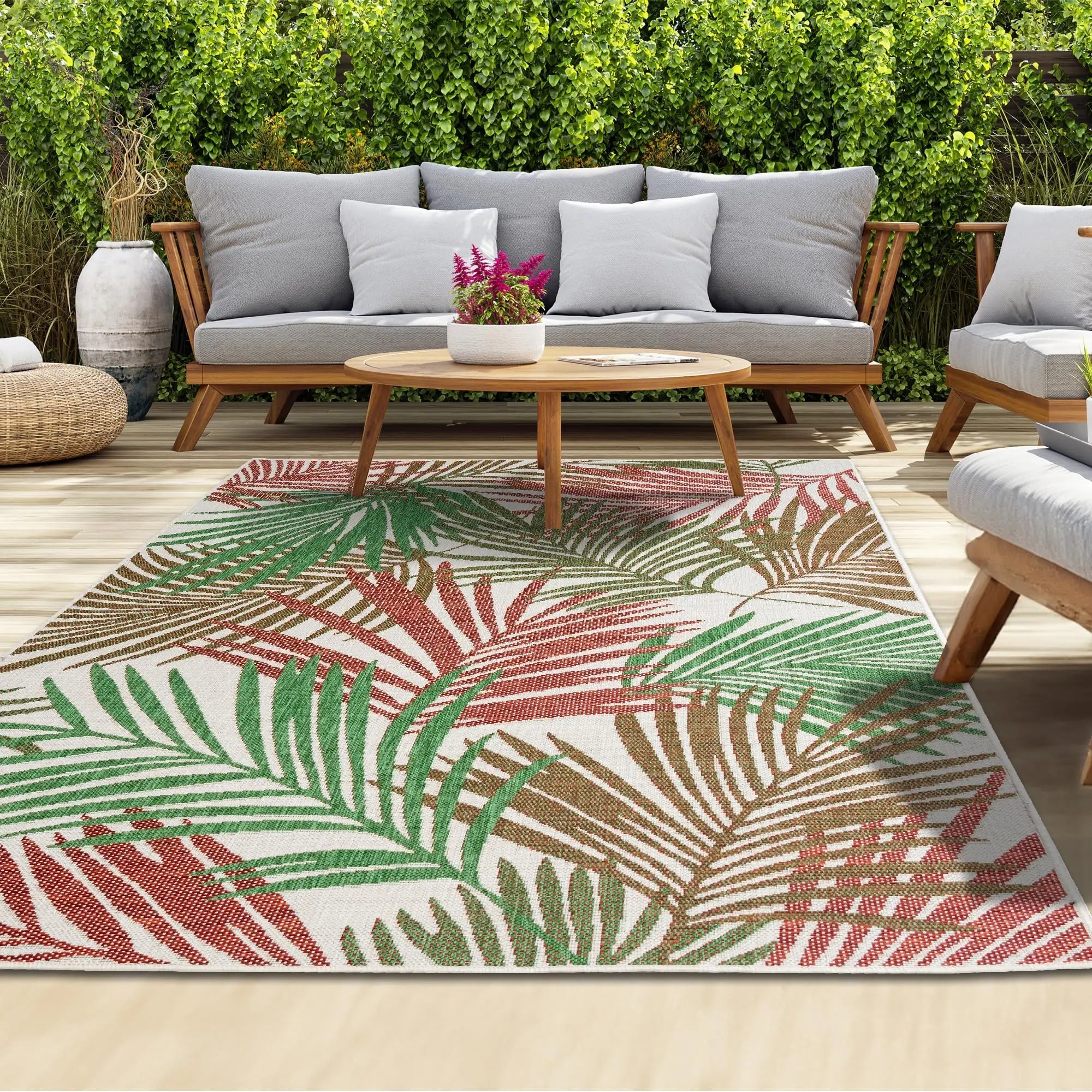 Outdoor Carpet | Soft Anti-Slip Area Rug with Machine Washable Fabric | Perfect for Camping and Picnics
